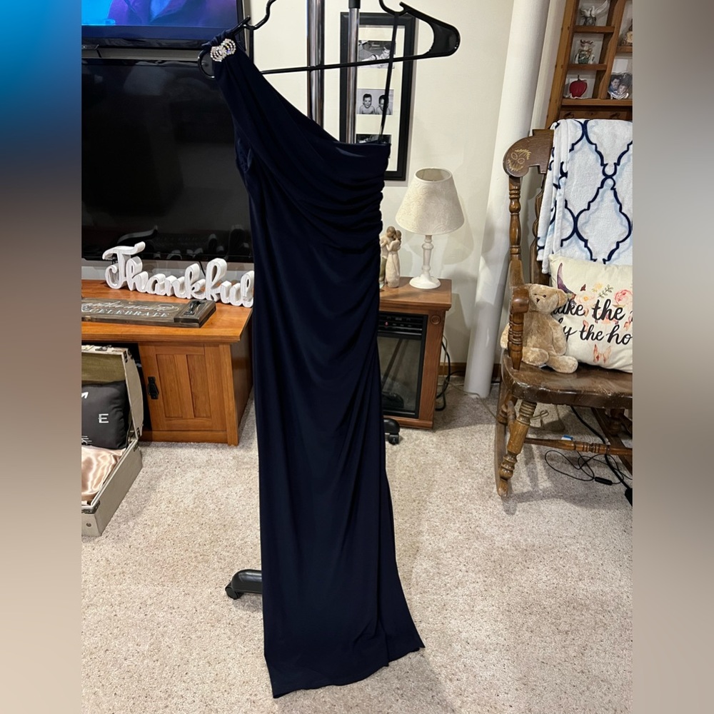 Betsy and Adam formal navy dress